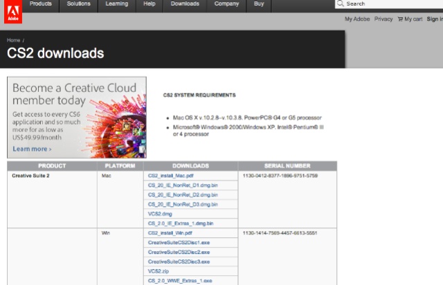 Adobe Creative Suite 2 (CS2) - Macintosh Repository